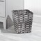 mDesign Woven Square Trash Can Wastebasket, Garbage Container Bin